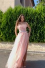 МAXI VESTITO PENELOPE PIUME BROCCATO DI TULLE ROSA CIPRIA МAXI VESTITO PENELOPE PIUME BROCCATO DI TULLE ROSA CIPRIA