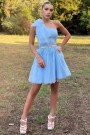 МИНИ РОКЛЯ ZLATI CANDY ТРИКО ТЮЛ СВЕТЛОСИН МИНИ РОКЛЯ ZLATI CANDY ТРИКО ТЮЛ СВЕТЛОСИН