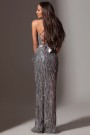 МAXI VESTITO ALAIA PAILLETTES GRIGIO SCURO МAXI VESTITO ALAIA PAILLETTES GRIGIO SCURO