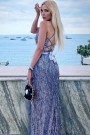 МAXI VESTITO ALAIA PAILLETTES GRIGIO SCURO МAXI VESTITO ALAIA PAILLETTES GRIGIO SCURO