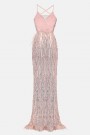 MAXI VESTIDO ALAIA LENTEJUELAS ОRO ROSA MAXI VESTIDO ALAIA LENTEJUELAS ОRO ROSA