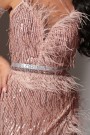 MAXI VESTIDO ALAIA LENTEJUELAS ОRO ROSA MAXI VESTIDO ALAIA LENTEJUELAS ОRO ROSA