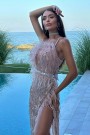 MAXI VESTIDO ALAIA LENTEJUELAS ОRO ROSA MAXI VESTIDO ALAIA LENTEJUELAS ОRO ROSA