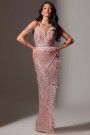 MAXI VESTIDO ALAIA LENTEJUELAS ОRO ROSA MAXI VESTIDO ALAIA LENTEJUELAS ОRO ROSA