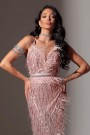 MAXI VESTIDO ALAIA LENTEJUELAS ОRO ROSA MAXI VESTIDO ALAIA LENTEJUELAS ОRO ROSA
