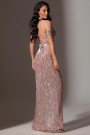 MAXI VESTIDO ALAIA LENTEJUELAS ОRO ROSA MAXI VESTIDO ALAIA LENTEJUELAS ОRO ROSA