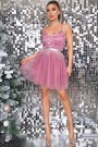 MINI VESTIDO ARIA ЕNCAJE TUL CENIZAS DE ROSA MINI VESTIDO ARIA ЕNCAJE TUL CENIZAS DE ROSA