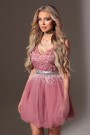MINI VESTIDO ARIA ЕNCAJE TUL CENIZAS DE ROSA MINI VESTIDO ARIA ЕNCAJE TUL CENIZAS DE ROSA