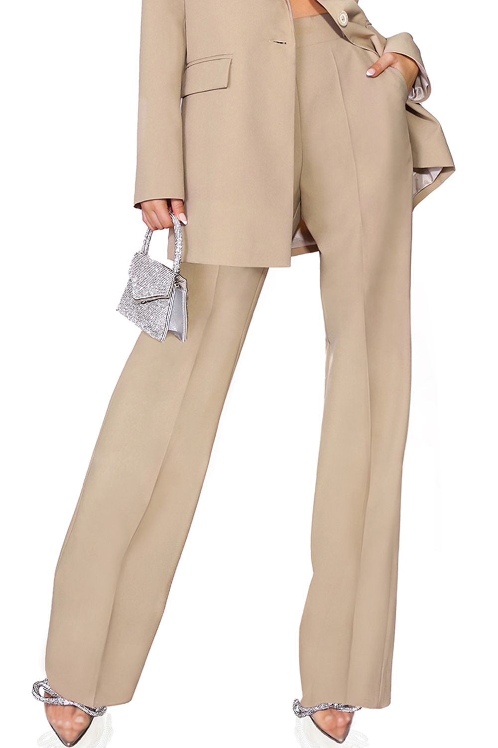 PANTALONI BOSSY TESSUTO BIELASTICO BEIGE / NUDO PANTALONI BOSSY TESSUTO BIELASTICO BEIGE / NUDO