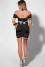 МINI VESTITO AMÉLIE RASO NERO МINI VESTITO AMÉLIE RASO NERO