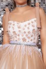 MINI VESTIDO MARY ЕNCAJE TUL BLANCO CON NUDE MINI VESTIDO MARY ЕNCAJE TUL BLANCO CON NUDE