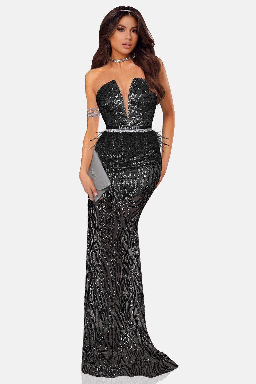 MAXI DRESS AURELIA GLITTER LACE BLACK MAXI DRESS AURELIA GLITTER LACE BLACK