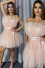 МИНИ РОКЛЯ BARBIE ТЮЛ ПЕПЕЛ ОТ РОЗИ МИНИ РОКЛЯ BARBIE ТЮЛ ПУДРА