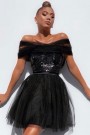 МИНИ РОКЛЯ BALLERINA ПАЙЕТИ ТЮЛ ЧЕРЕН МИНИ РОКЛЯ BALLERINA ПАЙЕТИ ТЮЛ ЧЕРЕН