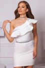 МИНИ РОКЛЯ CLASSY ТРИКО БЯЛ МИНИ РОКЛЯ CLASSY ТРИКО БЯЛ
