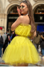 МИНИ РОКЛЯ BARBIE ТЮЛ ЖЪЛТ МИНИ РОКЛЯ BARBIE ТЮЛ ЖЪЛТ