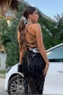 МАКСИ РОКЛЯ ALAIA ПАЙЕТИ ПЕРА ЧЕРЕН МАКСИ РОКЛЯ ALAIA ПАЙЕТИ ПЕРА ЧЕРЕН