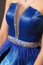 МИНИ РОКЛЯ CRYSTAL САТЕН КОБАЛТОВО СИН МИНИ РОКЛЯ CRYSTAL САТЕН КОБАЛТОВО СИН