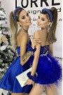 МИНИ РОКЛЯ CRYSTAL САТЕН КОБАЛТОВО СИН МИНИ РОКЛЯ CRYSTAL САТЕН КОБАЛТОВО СИН