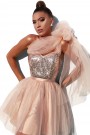 МИНИ РОКЛЯ BALLERINA ПАЙЕТИ ТЮЛ РОЗОВО ЗЛАТО МИНИ РОКЛЯ BALLERINA ПАЙЕТИ ТЮЛ РОЗОВО ЗЛАТО