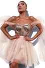 МИНИ РОКЛЯ BALLERINA ПАЙЕТИ ТЮЛ РОЗОВО ЗЛАТО МИНИ РОКЛЯ BALLERINA ПАЙЕТИ ТЮЛ РОЗОВО ЗЛАТО