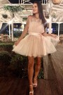 МИНИ РОКЛЯ BARBIE ТЮЛ ПЕПЕЛ ОТ РОЗИ МИНИ РОКЛЯ BARBIE ТЮЛ ПУДРА