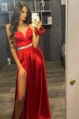 МАКСИ РОКЛЯ ADRIANA САТЕН ЧЕРВЕН МАКСИ РОКЛЯ ADRIANA САТЕН ЧЕРВЕН