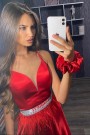 МАКСИ РОКЛЯ ADRIANA САТЕН ЧЕРВЕН МАКСИ РОКЛЯ ADRIANA САТЕН ЧЕРВЕН