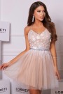 МINI VESTITO ARIA PIZZO ТULLE NUDO CON BIANCO МINI VESTITO ARIA PIZZO ТULLE NUDO CON BIANCO