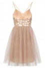 МINI VESTITO ARIA PIZZO ТULLE NUDO CON BIANCO МINI VESTITO ARIA PIZZO ТULLE NUDO CON BIANCO