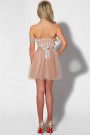 МINI VESTITO ARIA PIZZO ТULLE NUDO CON BIANCO МINI VESTITO ARIA PIZZO ТULLE NUDO CON BIANCO
