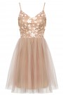 МINI VESTITO ARIA PIZZO ТULLE NUDO CON BIANCO МINI VESTITO ARIA PIZZO ТULLE NUDO CON BIANCO