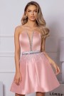 МИНИ РОКЛЯ CRYSTAL САТЕН ПУДРА МИНИ РОКЛЯ CRYSTAL САТЕН ПУДРА