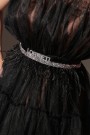 МINI VESTITO BARBIE ТULLE NUDO CON NERO МINI VESTITO BARBIE ТULLE NUDO CON NERO