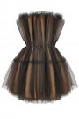 МINI VESTITO BARBIE ТULLE NUDO CON NERO МINI VESTITO BARBIE ТULLE NUDO CON NERO