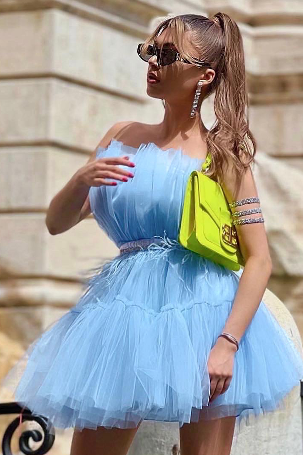 МИНИ РОКЛЯ BARBIE ТЮЛ СВЕТЛОСИН МИНИ РОКЛЯ BARBIE ТЮЛ СВЕТЛОСИН