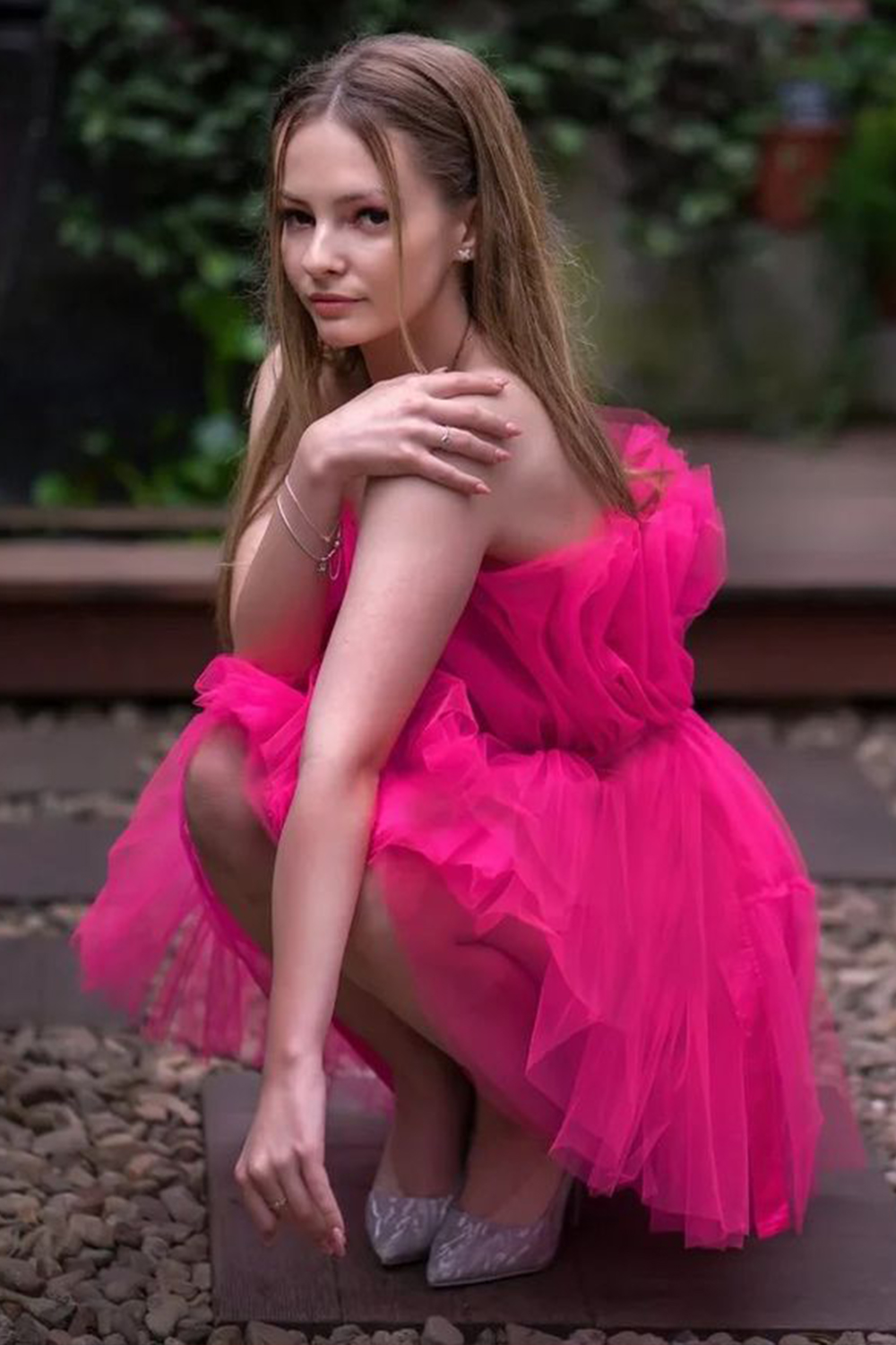 MINI DRESS BARBIE TULLE HOT PINK MINI DRESS BARBIE TULLE HOT PINK
