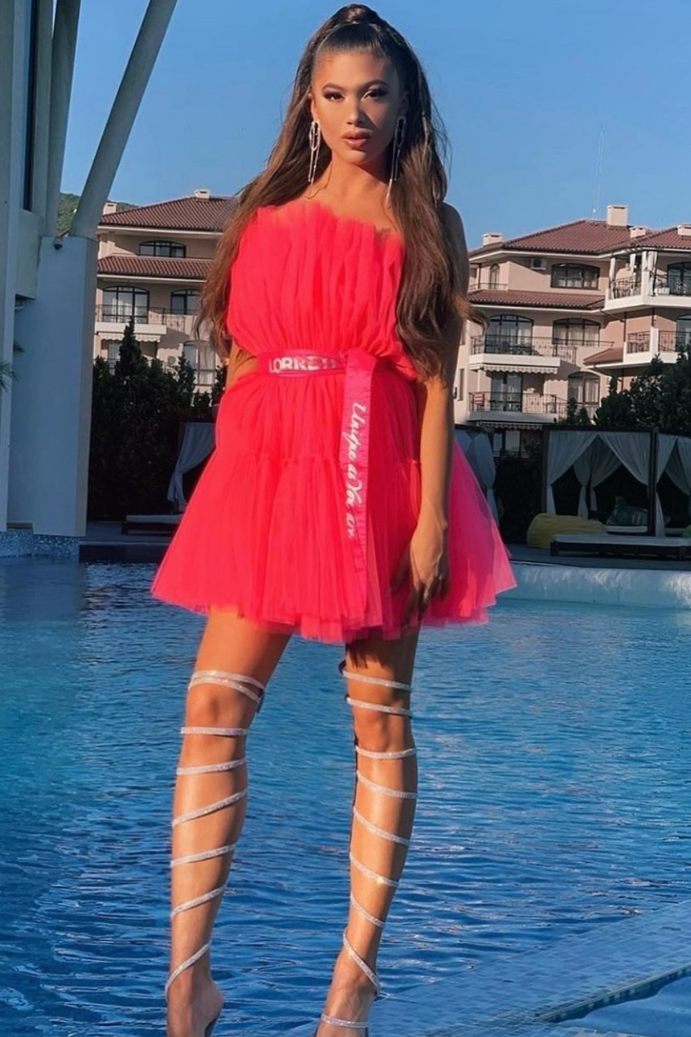 MINI DRESS BARBIE TULLE HOT PINK MINI DRESS BARBIE TULLE HOT PINK