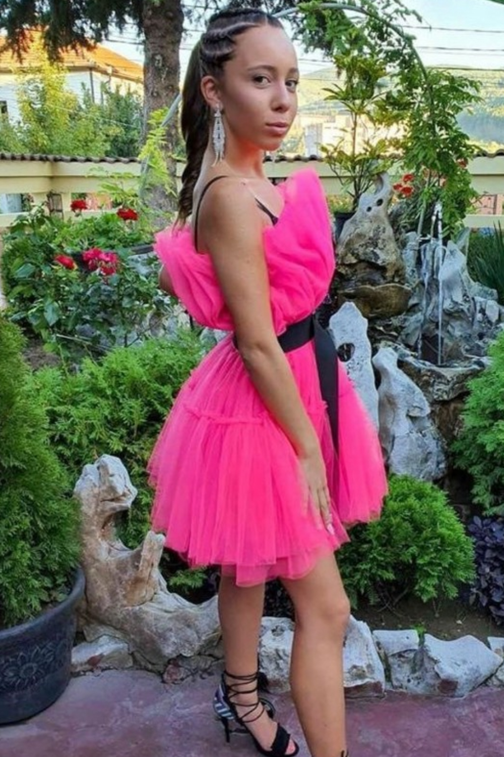 MINI DRESS BARBIE TULLE HOT PINK MINI DRESS BARBIE TULLE HOT PINK