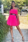 MINI DRESS BARBIE TULLE HOT PINK MINI DRESS BARBIE TULLE HOT PINK