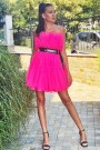 MINI DRESS BARBIE TULLE HOT PINK MINI DRESS BARBIE TULLE HOT PINK
