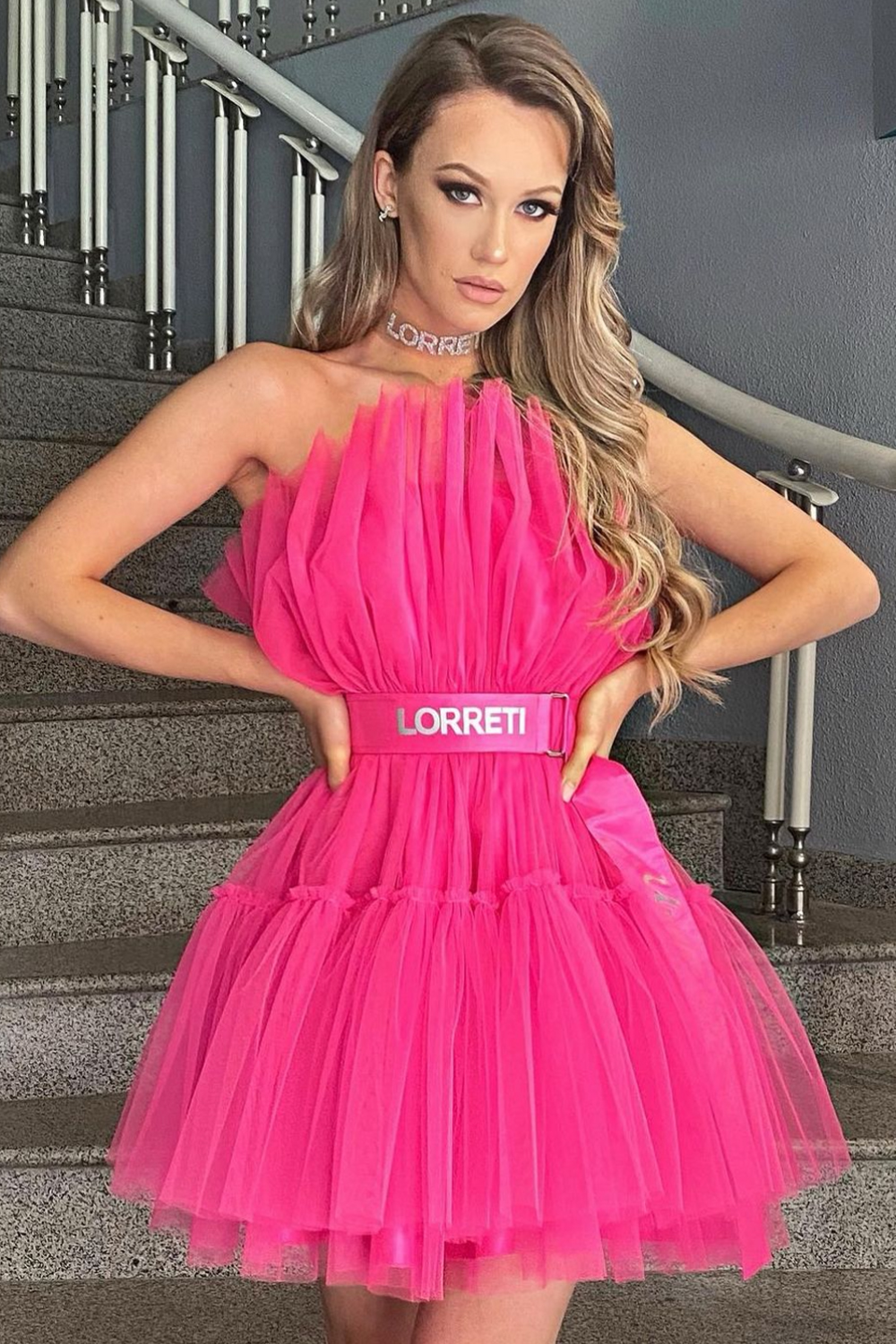 MINI DRESS BARBIE TULLE HOT PINK MINI DRESS BARBIE TULLE HOT PINK