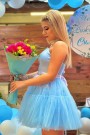 МИНИ РОКЛЯ CECILE САТЕН ТЮЛ СВЕТЛОСИН МИНИ РОКЛЯ CECILE САТЕН ТЮЛ СВЕТЛОСИН