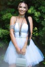 МИНИ РОКЛЯ CECILE САТЕН ТЮЛ БЯЛ МИНИ РОКЛЯ CECILE САТЕН ТЮЛ БЯЛ