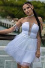 МИНИ РОКЛЯ CECILE САТЕН ТЮЛ БЯЛ МИНИ РОКЛЯ CECILE САТЕН ТЮЛ БЯЛ