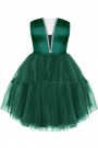MINI ROCHIE CECILE SATIN TUL VERDE INCHIS MINI ROCHIE CECILE SATIN TUL VERDE INCHIS