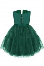 MINI ROCHIE CECILE SATIN TUL VERDE INCHIS MINI ROCHIE CECILE SATIN TUL VERDE INCHIS
