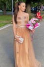 МАКСИ РОКЛЯ CASSIE САТЕН ТЮЛ БЕЖОВ / НЮД МАКСИ РОКЛЯ CASSIE САТЕН ТЮЛ БЕЖОВ / НЮД