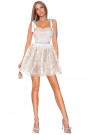 MINI DRESS MILA LACE WHITE AND NUDE