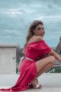 MAXI ROCHIE MADELYN TRICOT ROZ APRINS MAXI ROCHIE MADELYN TRICOT ROZ APRINS